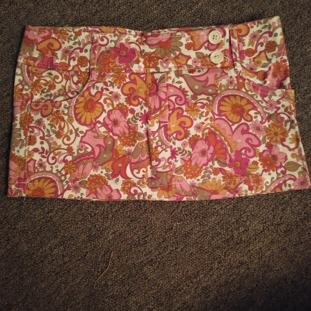 Paisley mini skirt